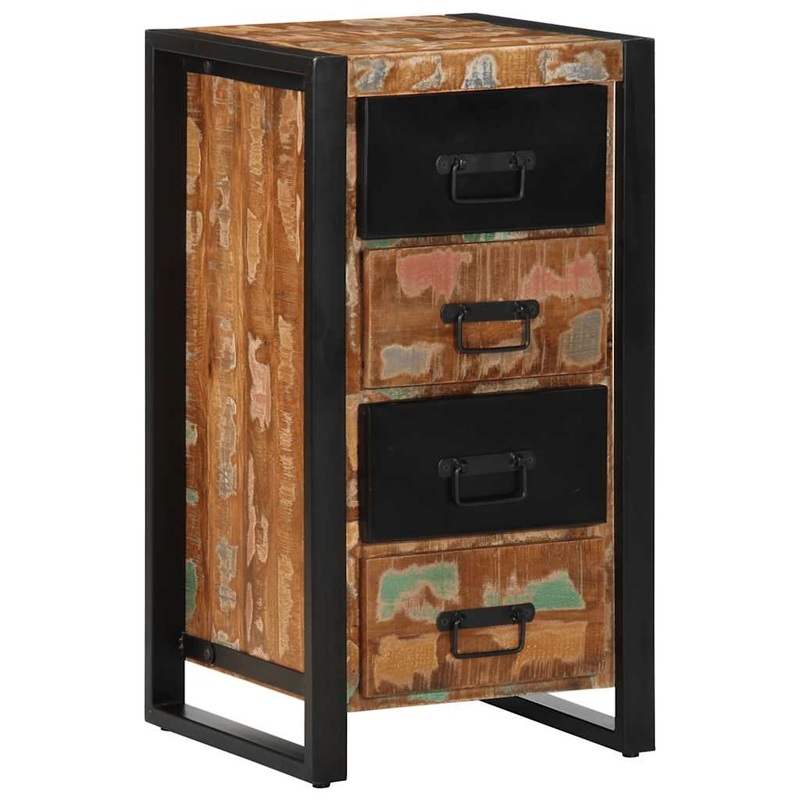 Armoire  tiroir multicolore 40x40x90 cm bois de rcupration