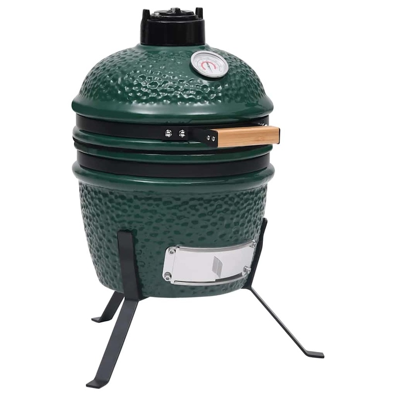 Barbecue  fumoir Kamado 2-en-1 Cramique 56 cm Vert