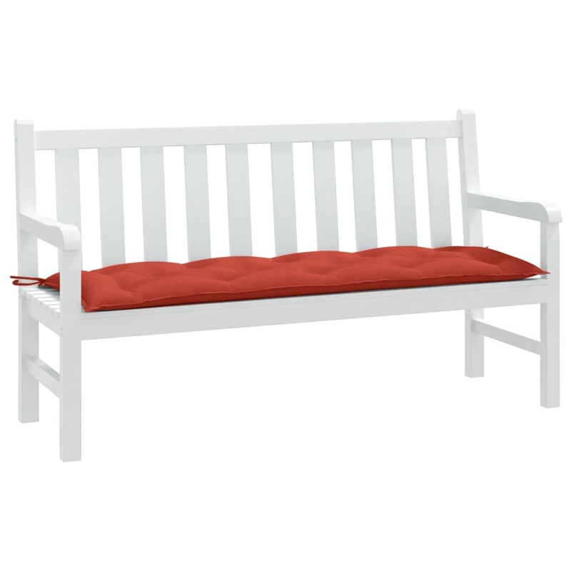 Coussin de banc de jardin rouge mlang 150x50x7 cm tissu