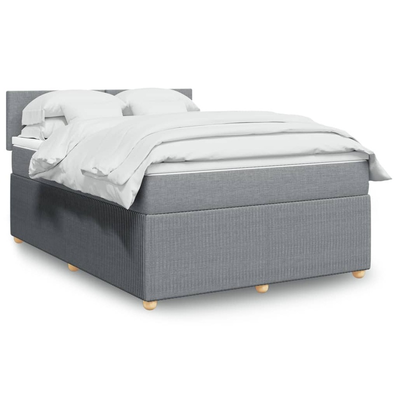 Sommier  lattes de lit avec matelas Gris clair 160x200cm Tissu