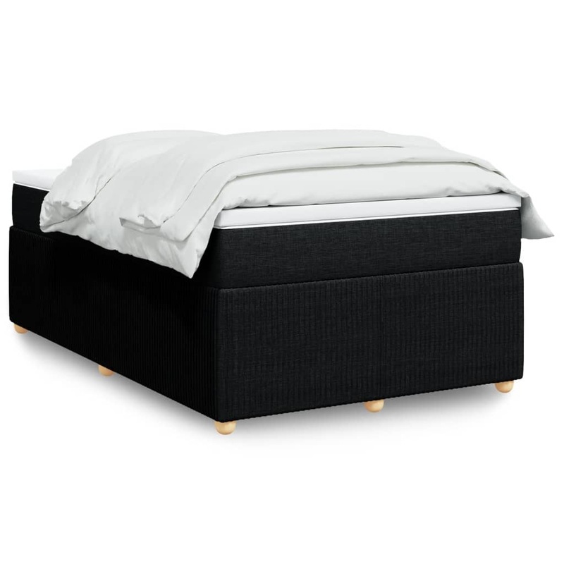 Sommier  lattes de lit avec matelas noir 120x190 cm tissu