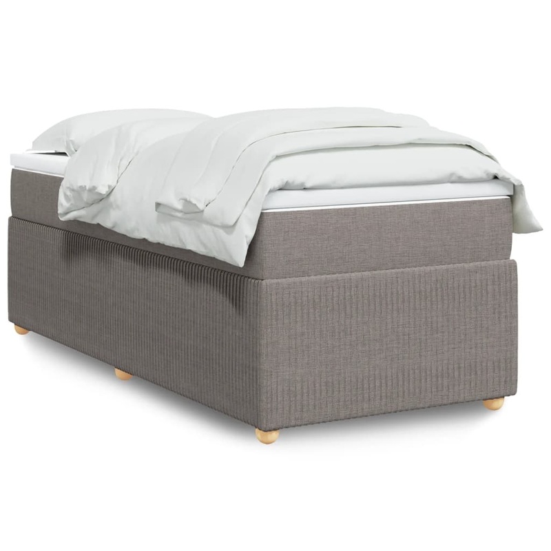 Sommier  lattes de lit avec matelas Taupe 80x200 cm Tissu