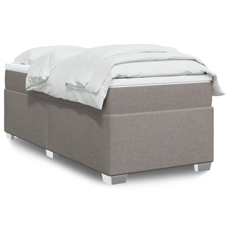 Sommier  lattes de lit avec matelas Taupe 90x190 cm Tissu
