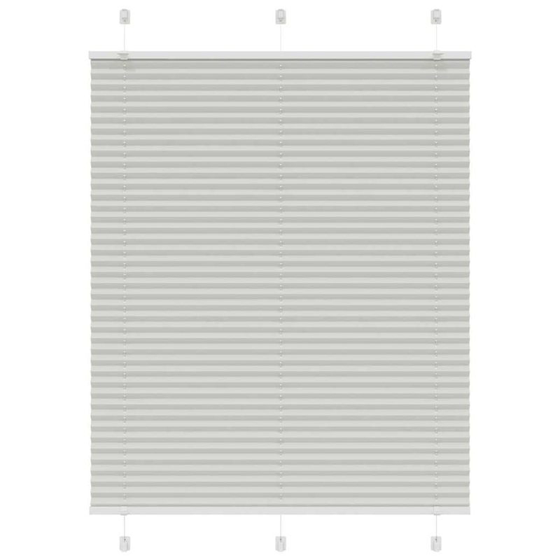 Store pliss gris clair 105x100cm largeur du tissu 104,4cm