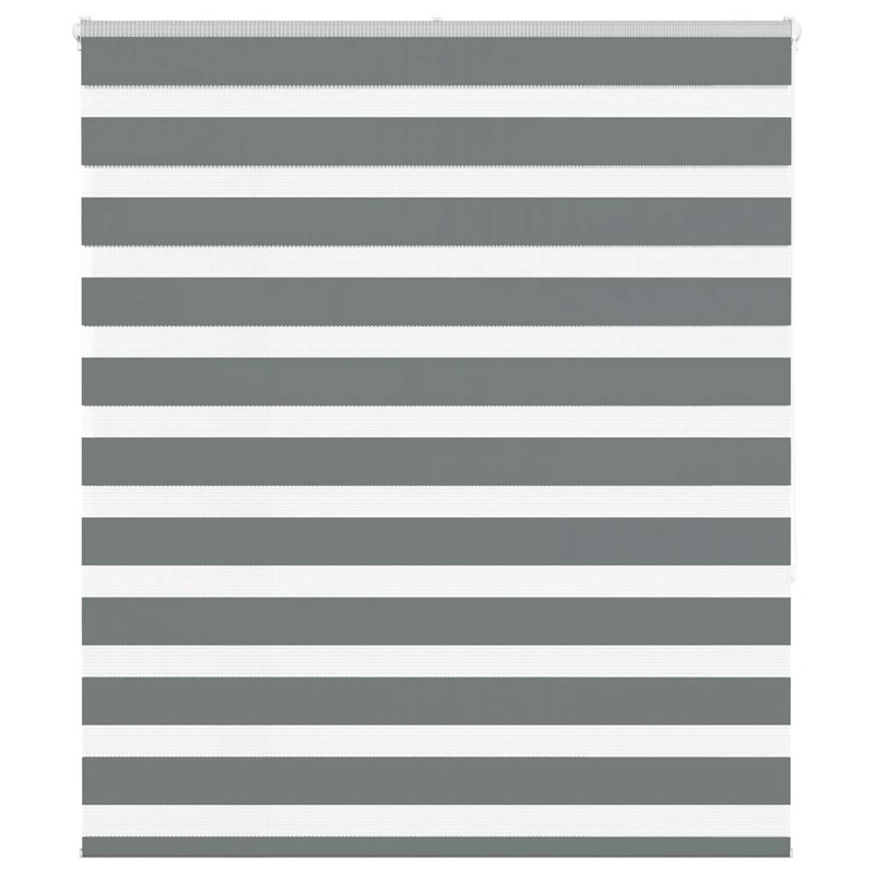 Store zbre gris fonc largeur du tissu 115,9 cm polyester