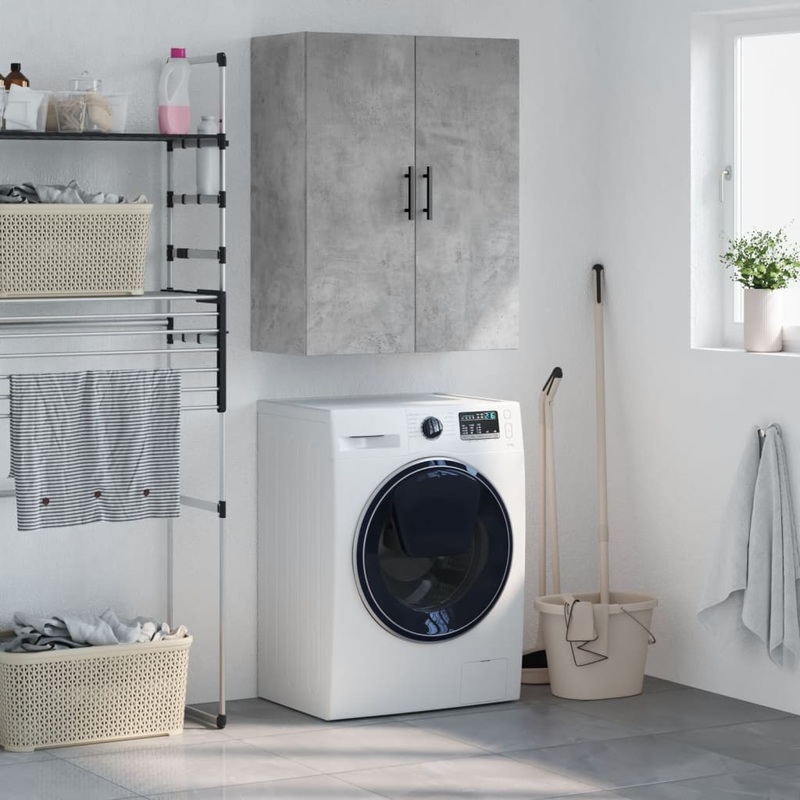 Armoire murale gris bton 69,5x34x90 cm