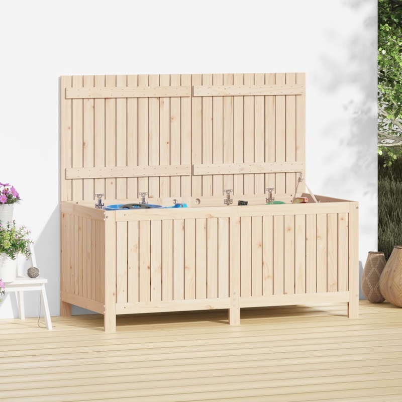 Bote de rangement de jardin 147x68x64 cm Bois massif de pin