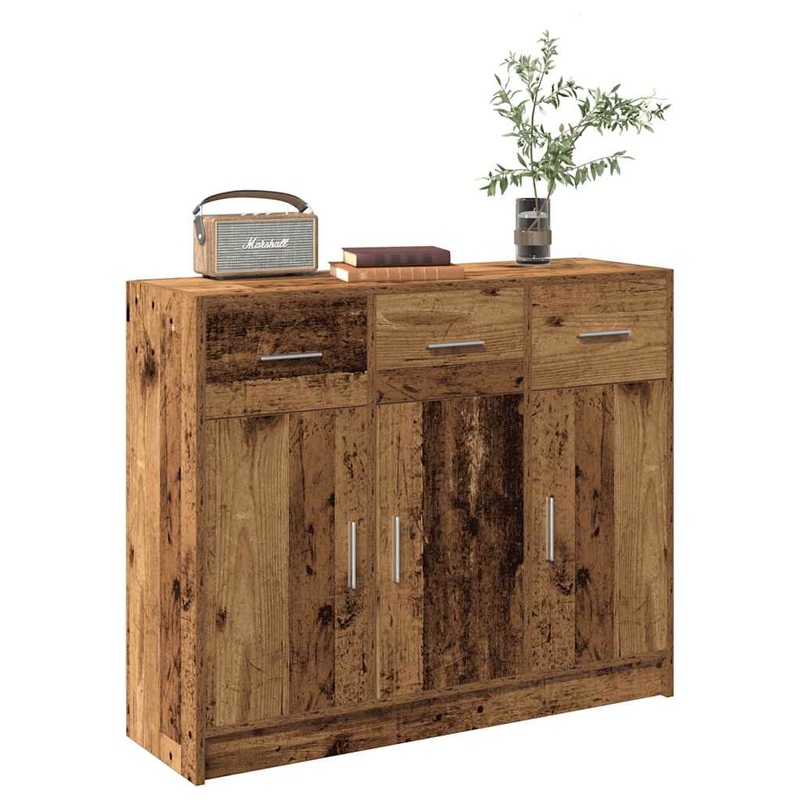 Buffet vieux bois 91x28x75 cm bois d'ingnierie