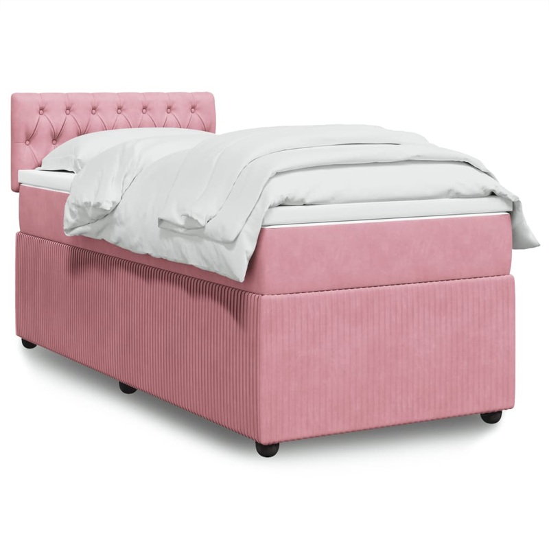 Sommier  lattes de lit et matelas Rose 80x200 cm Velours