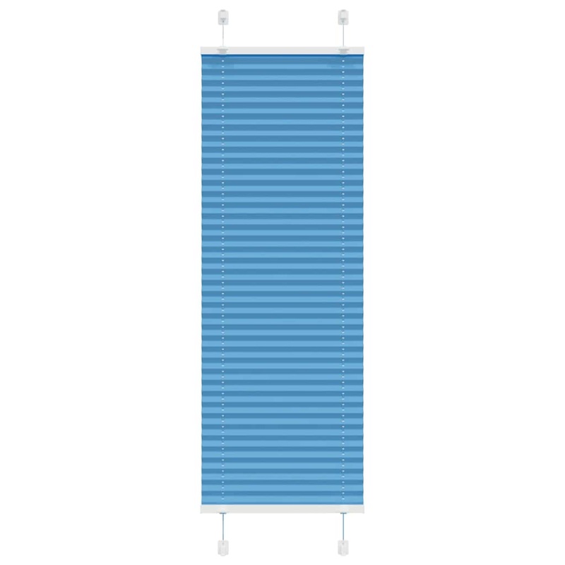 Store pliss bleu 45x150 cm largeur du tissu 44,4 cm polyester