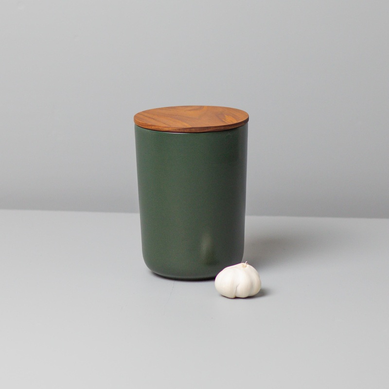 Brampton Stoneware Extra Large Canister, Forest Green