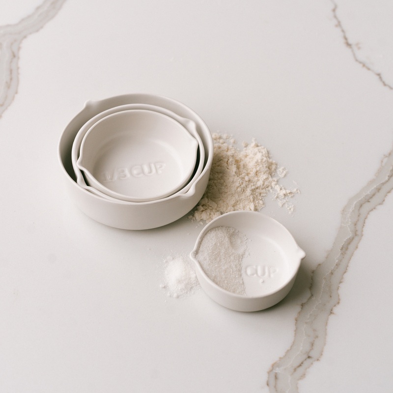 Brampton Stoneware Measuring Cups, White