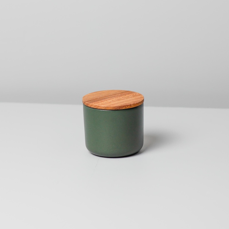 Brampton Stoneware Medium Canister, Forest Green