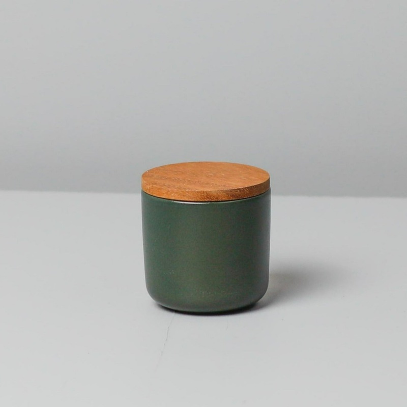 Brampton Stoneware Small Canister, Forest Green