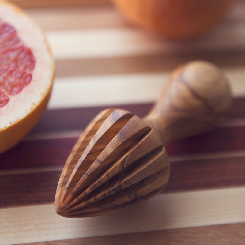 Olive Wood Citrus Press