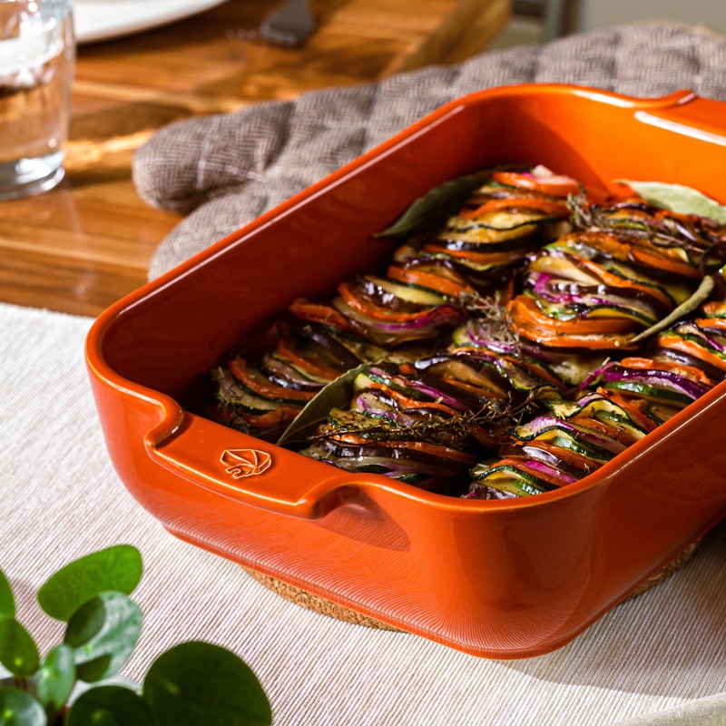 Peugeot Appolia Ceramic 16" Rectangular Baker, Terracotta