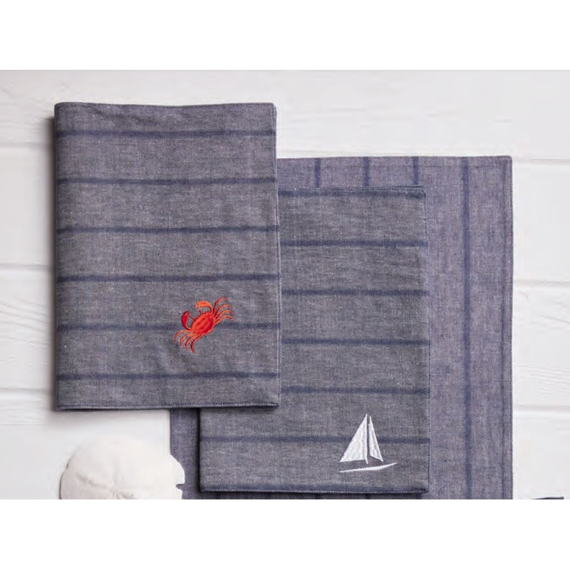Placemat | Indigo Stripe Sailboat