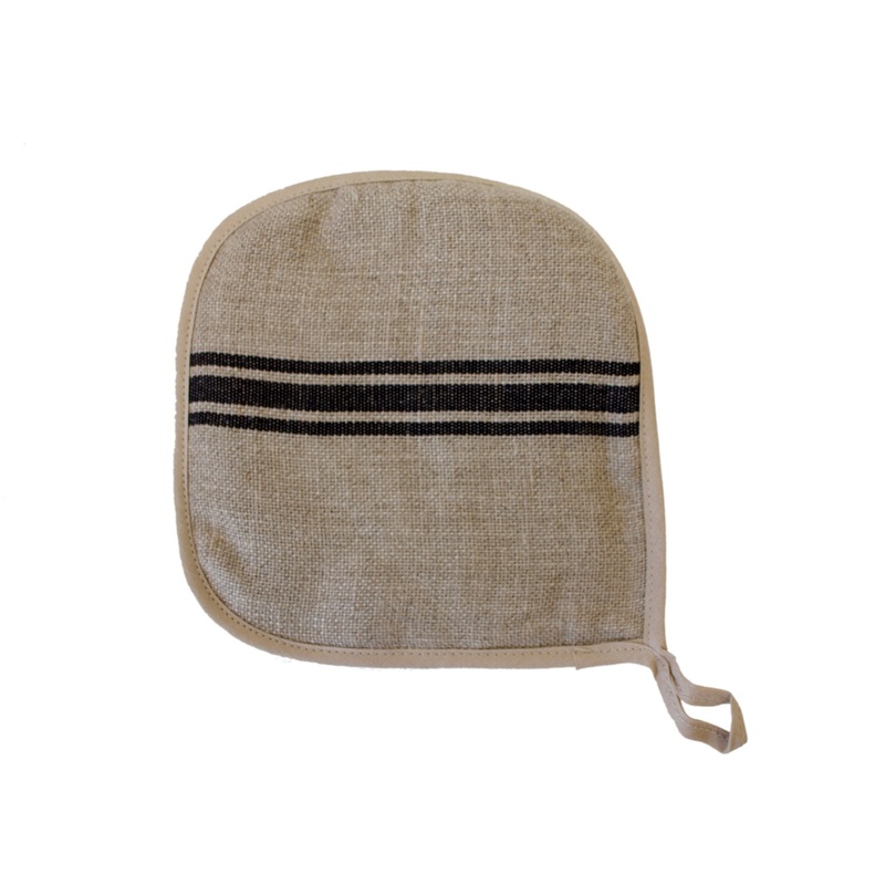 Thieffry Belgian Linen Potholder, Black