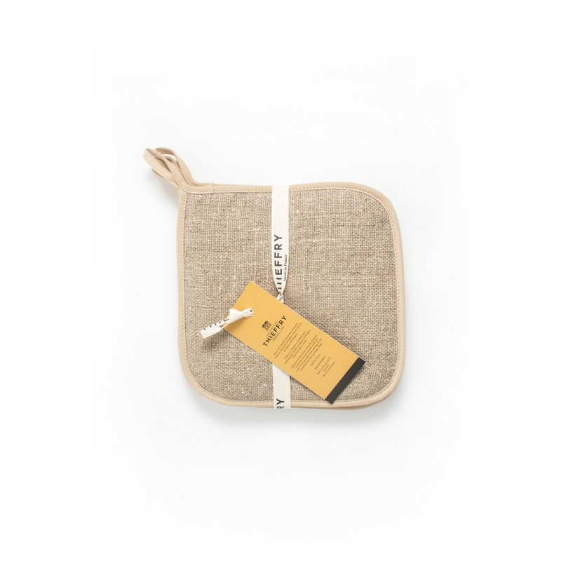 Thieffry Belgian Linen Potholder, Raw Natural