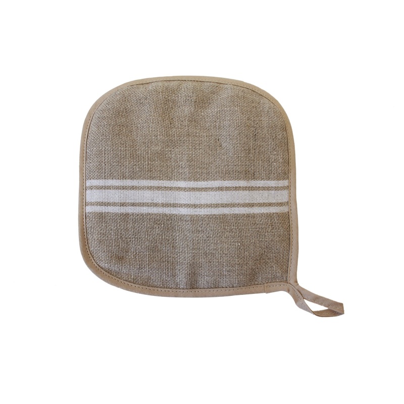 Thieffry Belgian Linen Potholder, White
