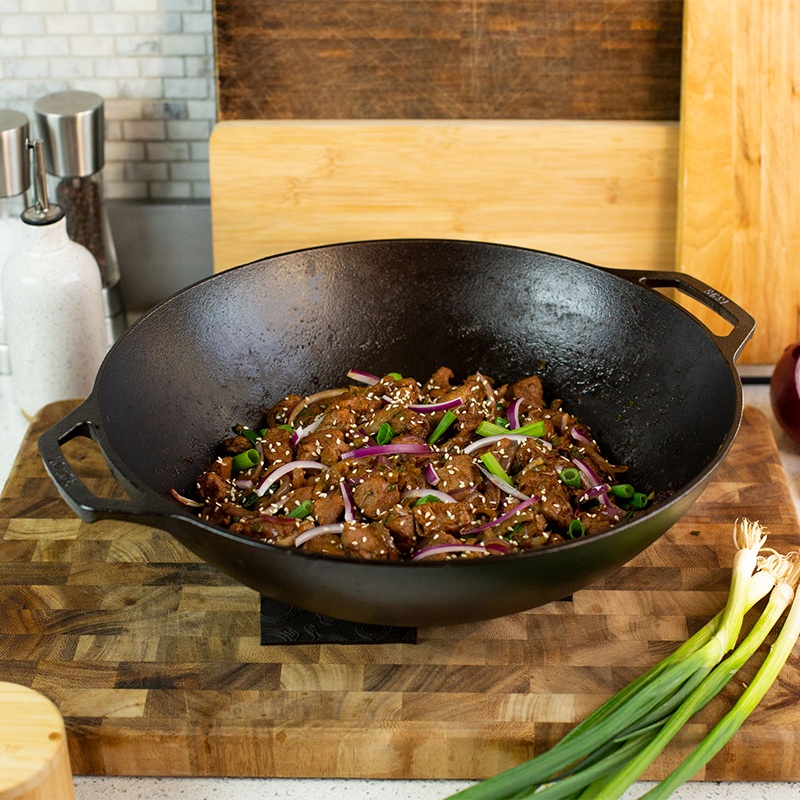 14" Cast Iron Lodge Wok