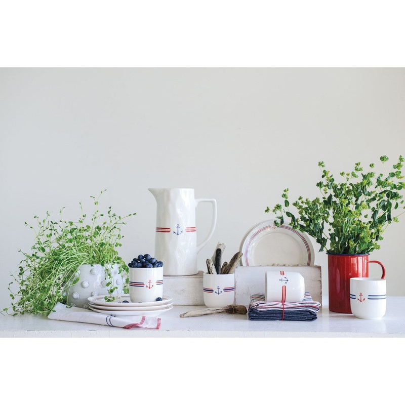 Anchor & Stripes 8" Round Plate