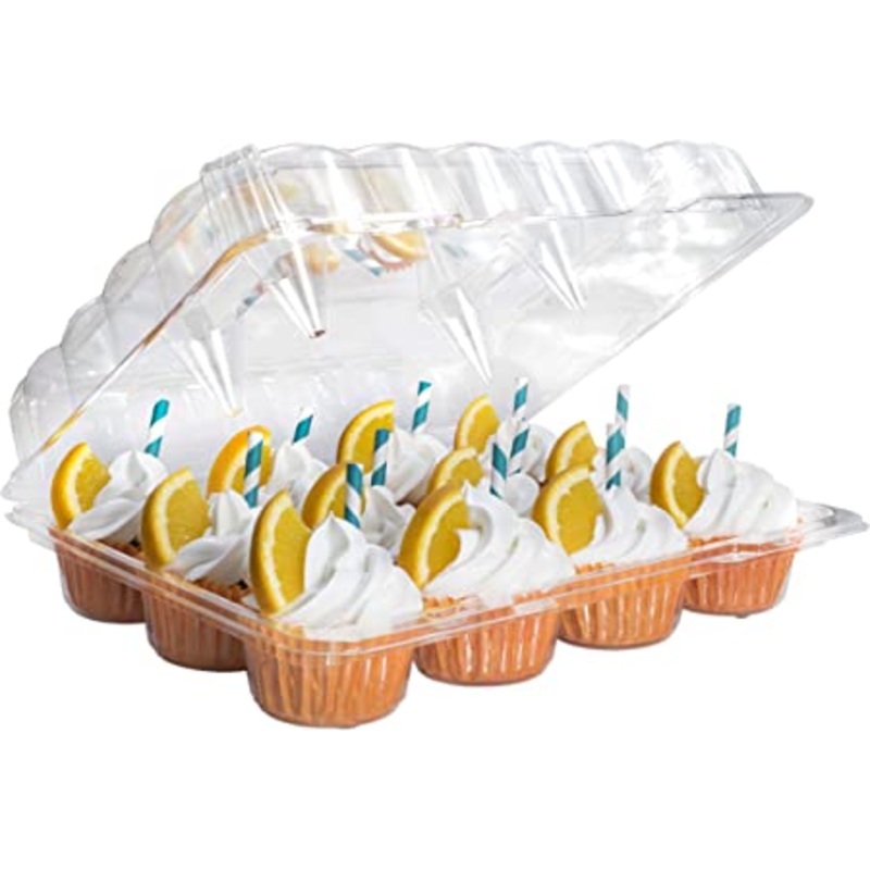 Plastic Cupcake Box // Holds 1 Dozen Cupcakes
