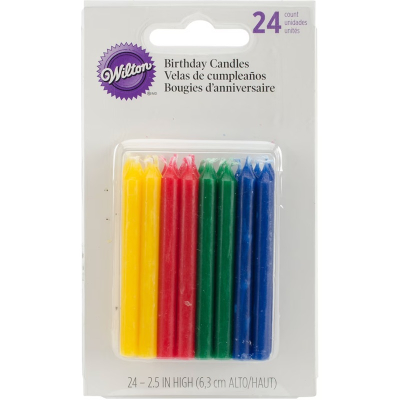 Primary Birthday Candles | Pack of 24