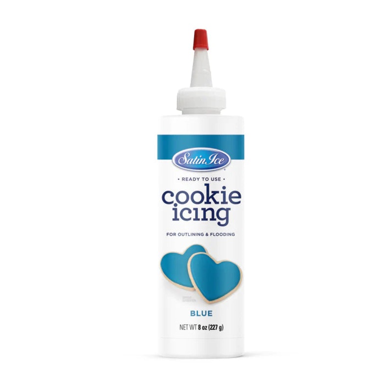 Satin Ice Blue Cookie Icing | 8oz Bottle