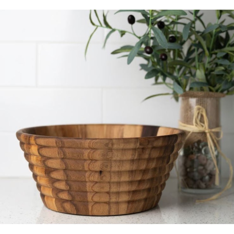Acacia Beehive Salad Bowl
