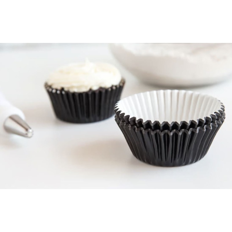 Black Foil Bake Cups, 32-Count