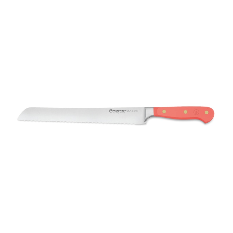 Classic Double-Serrated Bread Knife 23 cm | 9 inch | Coral Peach
