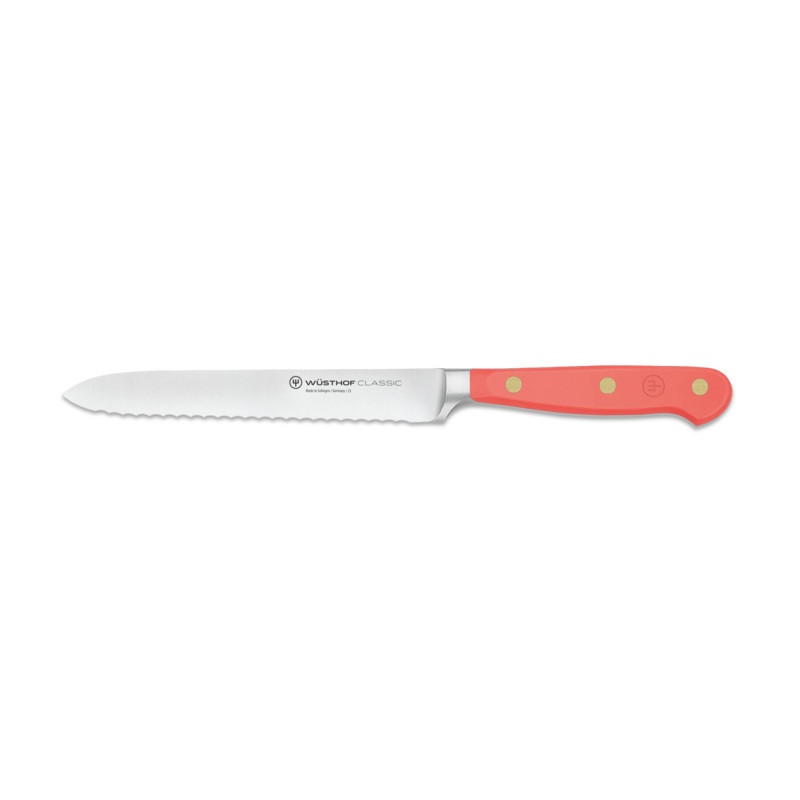 Classic Serrated Utility Knife 14 cm | 5 inch | Coral Peach