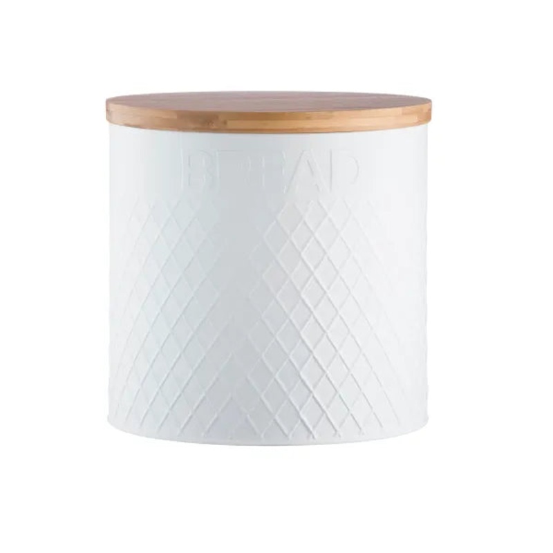 Embossed White Bread Bin