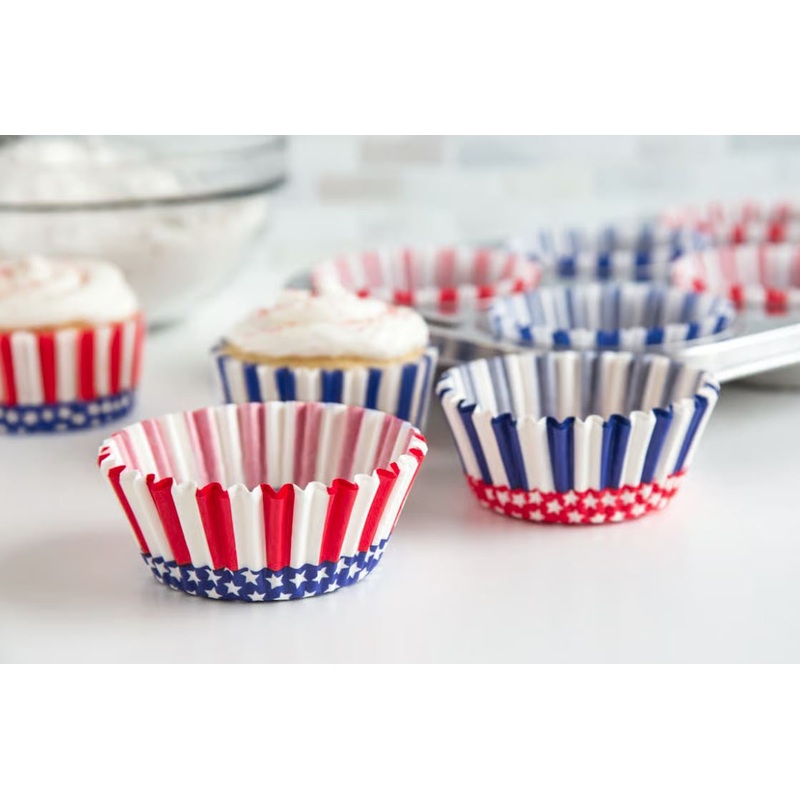 Patriotic Baking Cups, 50-Count