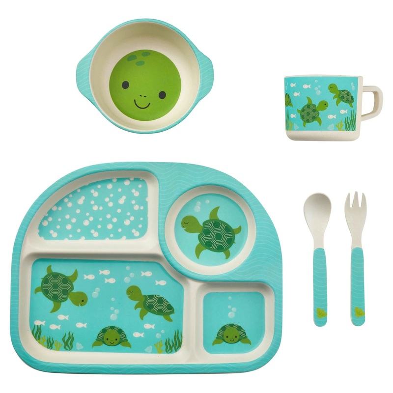 Sea Turtle Bamboo Dish Set