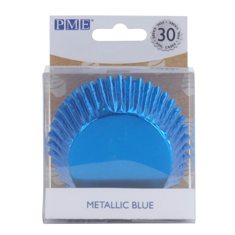 Standard Metallic Blue Baking Cups | 30-pack