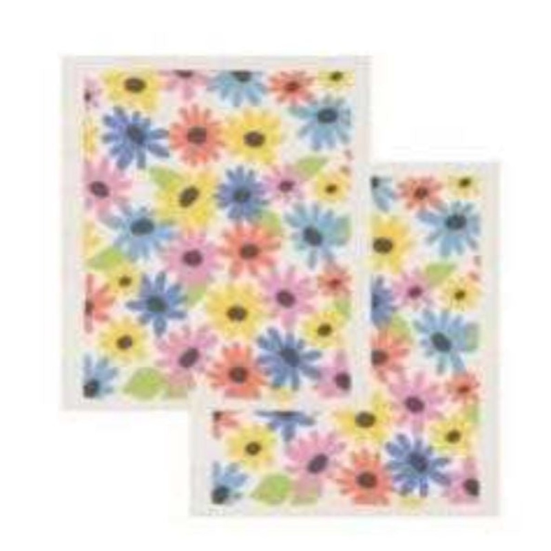 Swedish Dishcloths, Summer Daisy, Pack of 2