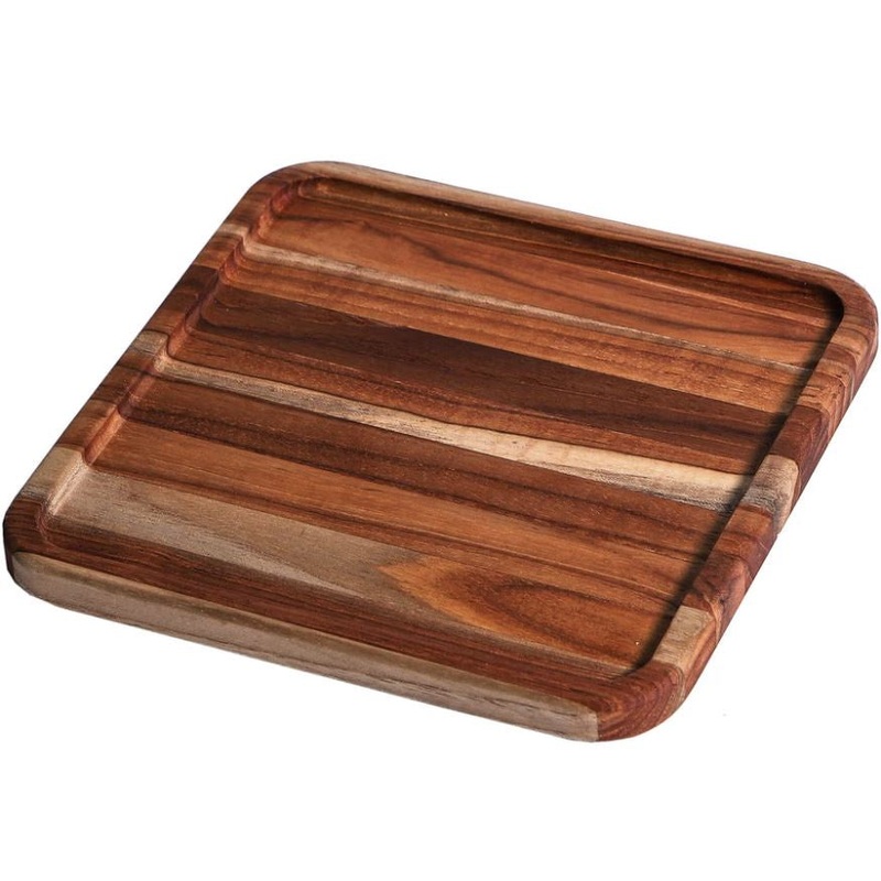 Teakwood Serving Tray, 8"x8"