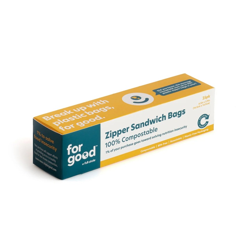Compostable Zipper Bags | Sandwich Size