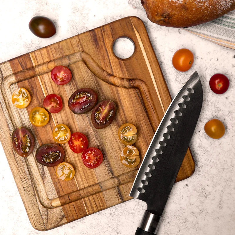 Square Marine Cutting Board with Juice Canal