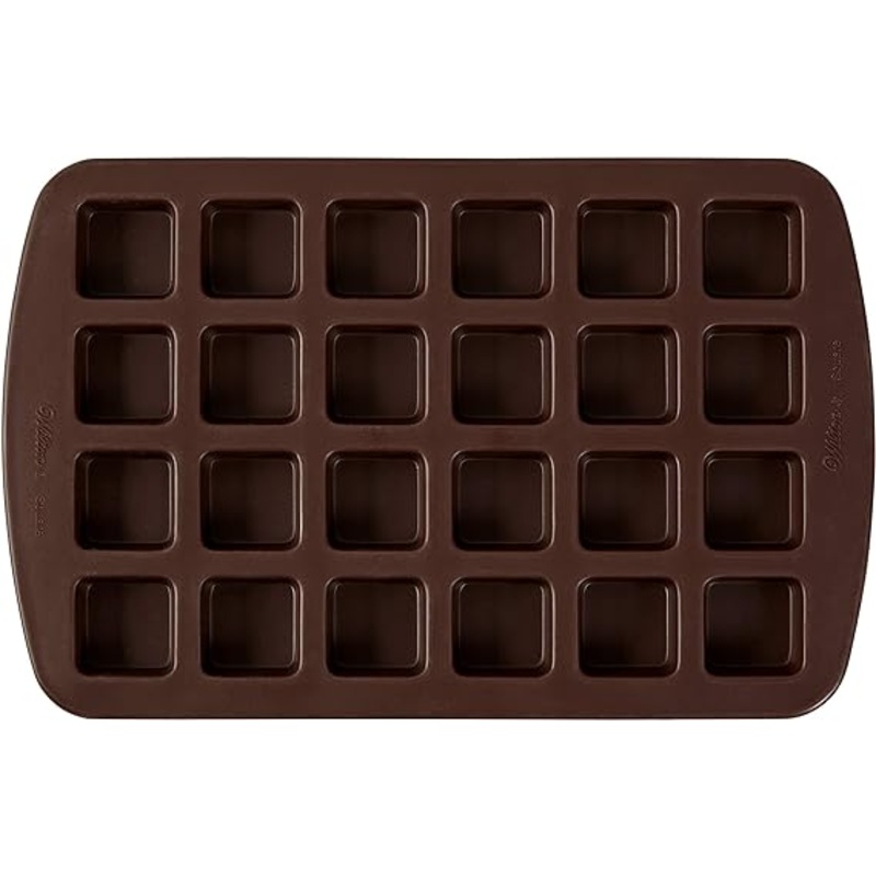 Wilton Bite Size Silicone Brownie Pan | 24 Cavity