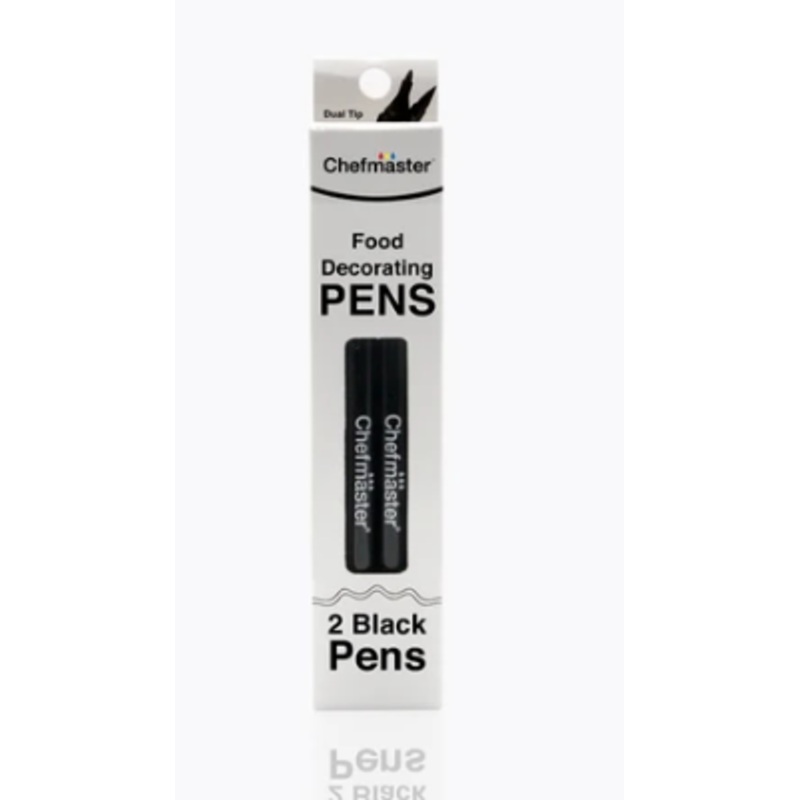 Black Food Decorating Pens Set/2