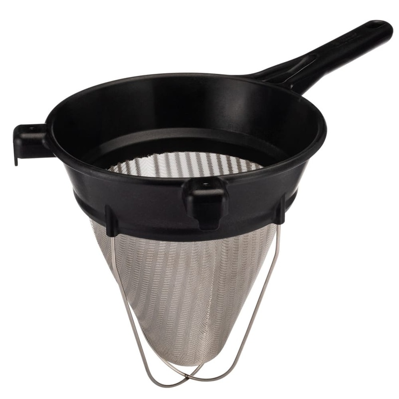 Bouillon Strainer, Exoglass 8"