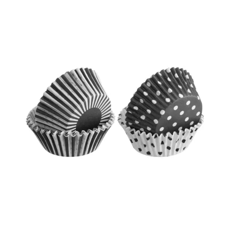Mixed Monochrome Cupcake Cases, Set Of 100