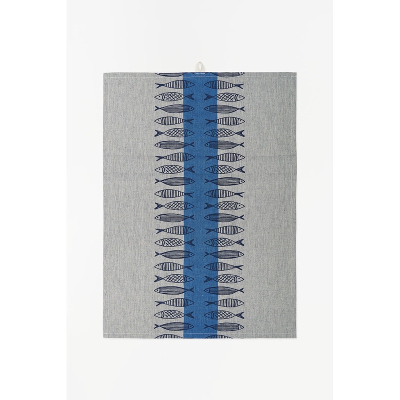 Blue and Gray Fish Dish Towel