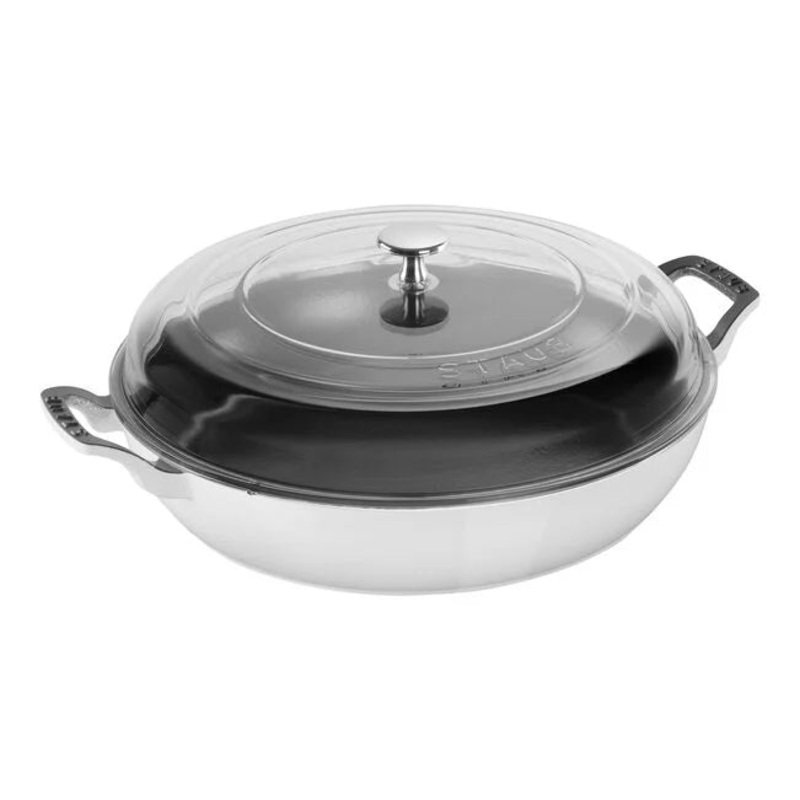 Cast Iron Brasier, White | 12"