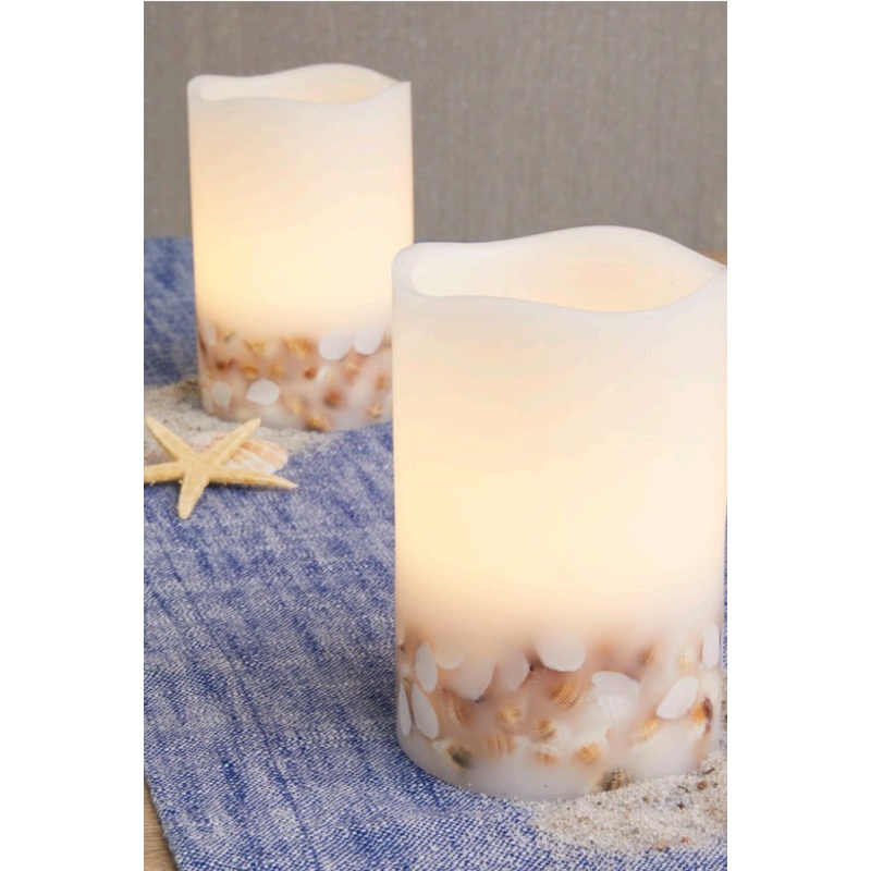 Flameless Candles | Seashells