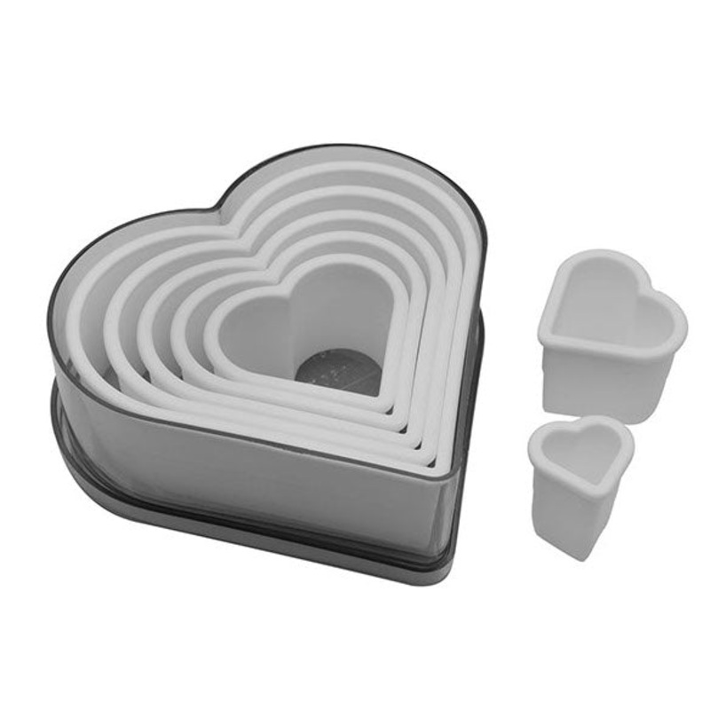 Heart Cutter Set, 7 Pieces