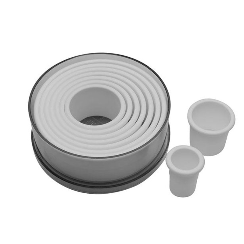 Plain Round Cutter Set, 9 Pieces